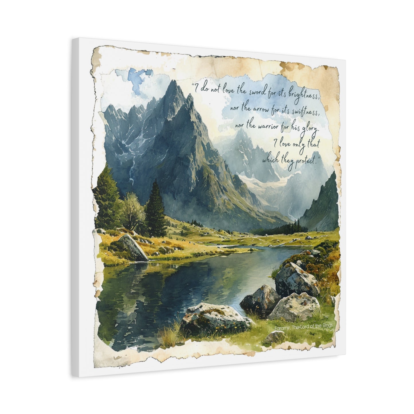 Faramir's Quote Canvas Art Print - The Lord of the Rings
