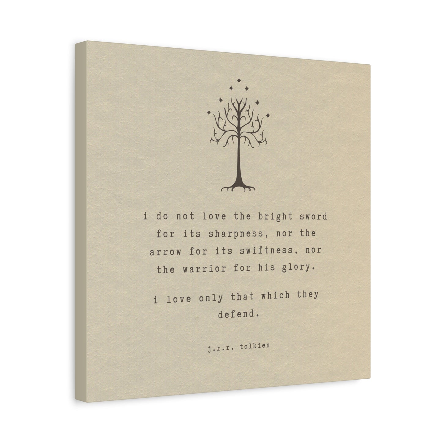 I Do Not Love The Sword Quote Canvas - Lord of the Rings Art