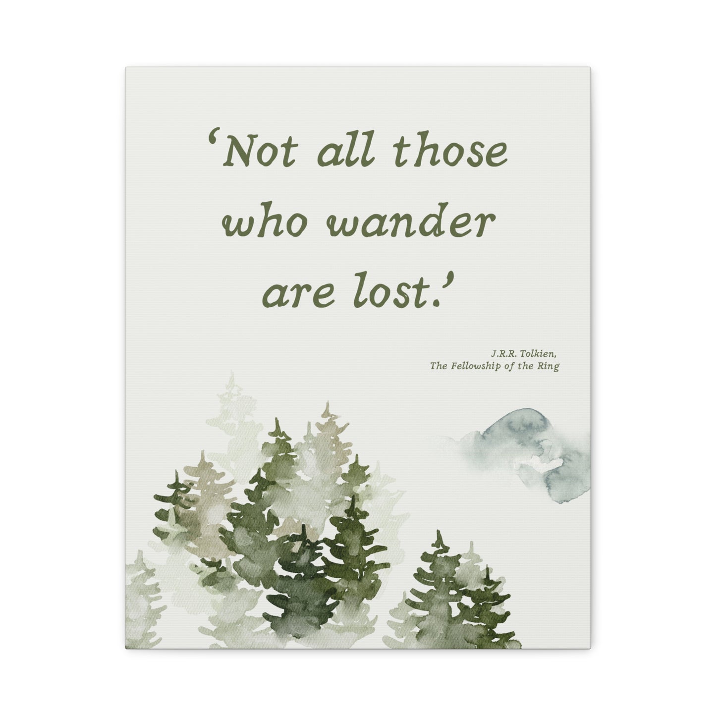 Not All Who Wander Tolkien Quote - Lord of the Rings Canvas Wall Art
