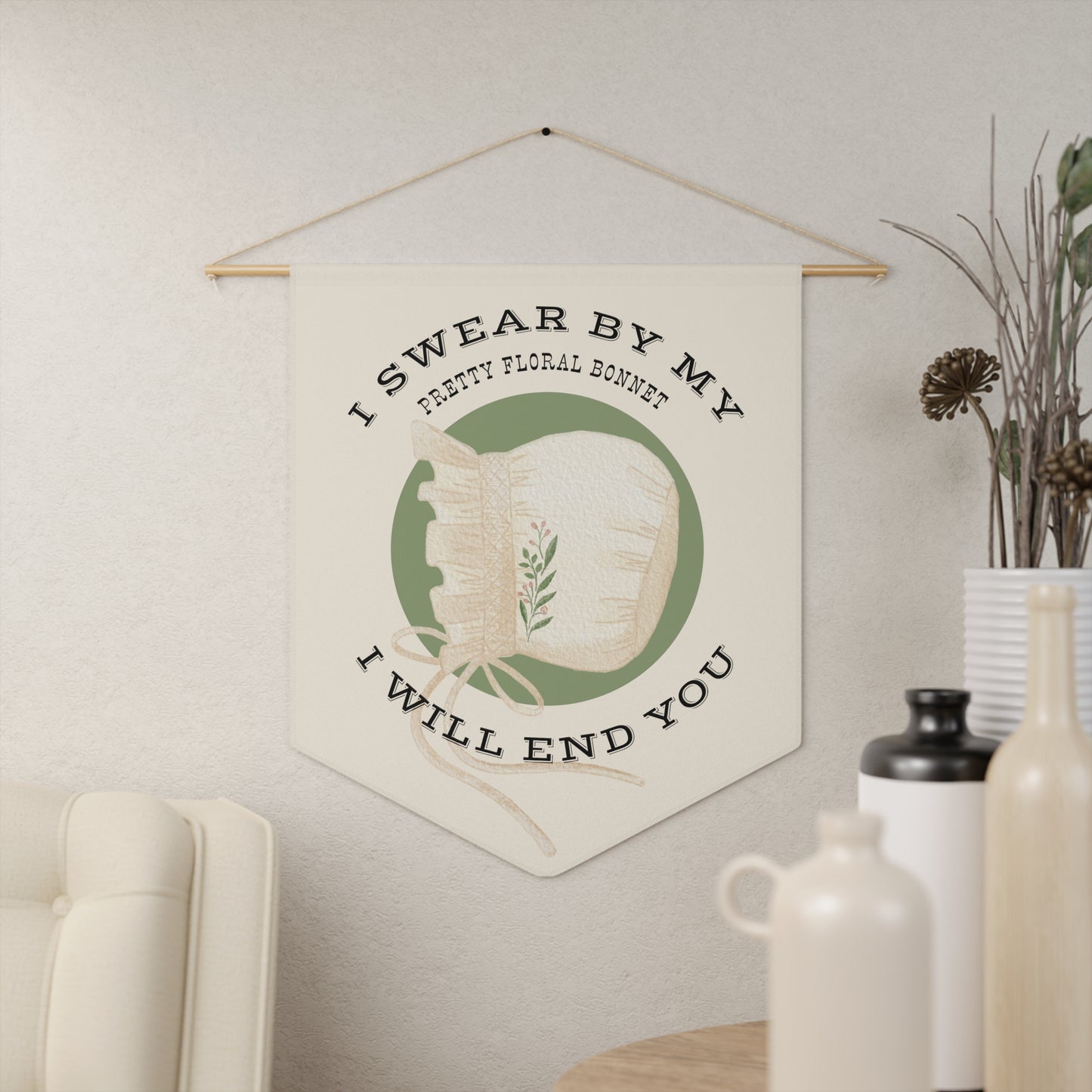 I Swear By My Pretty Floral Bonnet Pennant - Firefly Home Decor