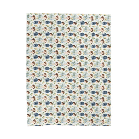 Velveteen Plush - Emma M Lion Throw Blanket