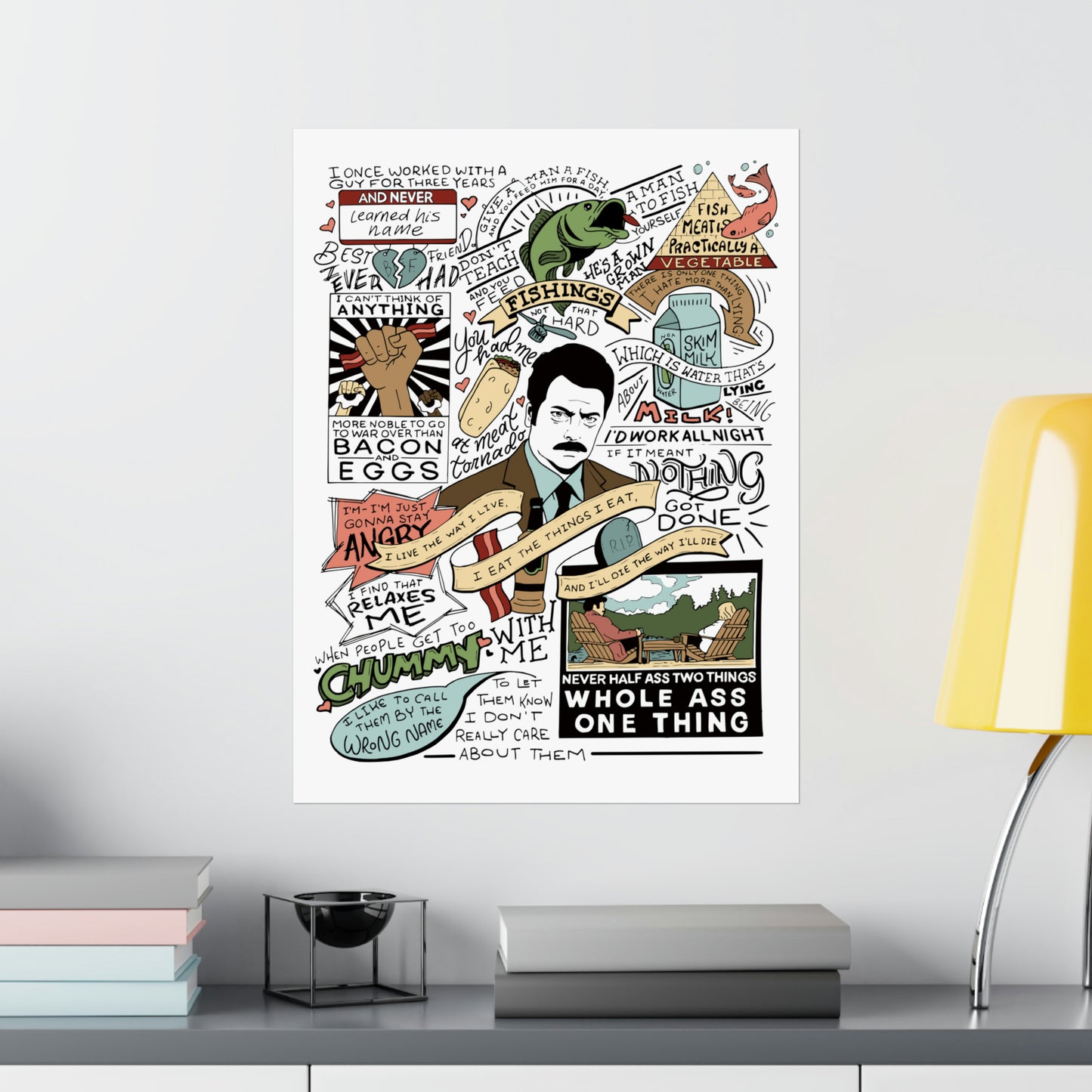 ron swanson quotes poster