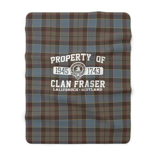 Property of Clan Fraser Sherpa Fleece Blanket - Outlander