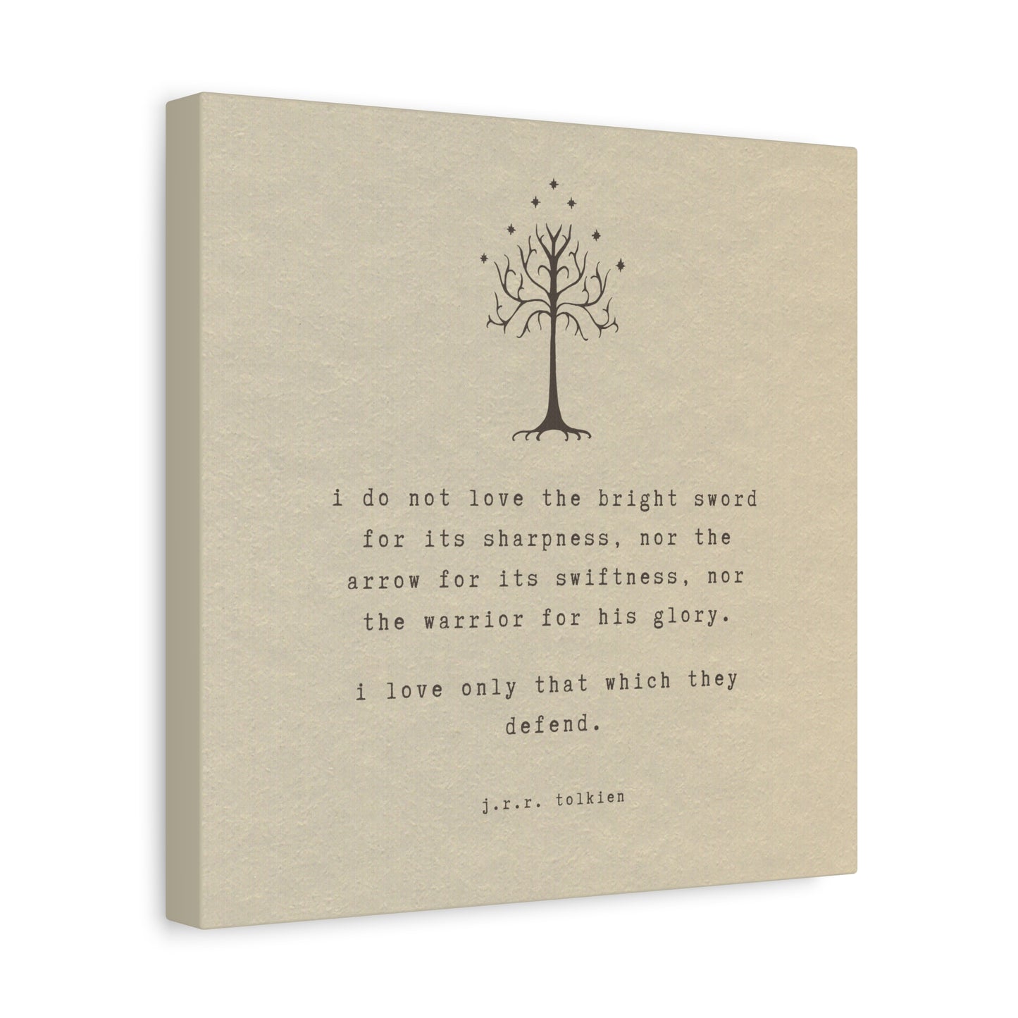 I Do Not Love The Sword Quote Canvas - Lord of the Rings Art