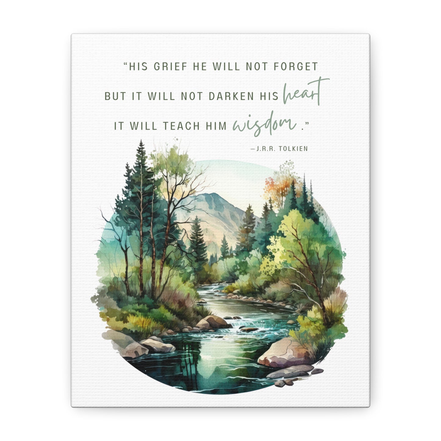 His Grief Will Teach Him Wisdom Canvas Gallery Wrap - Lord of the Rings Wall Art