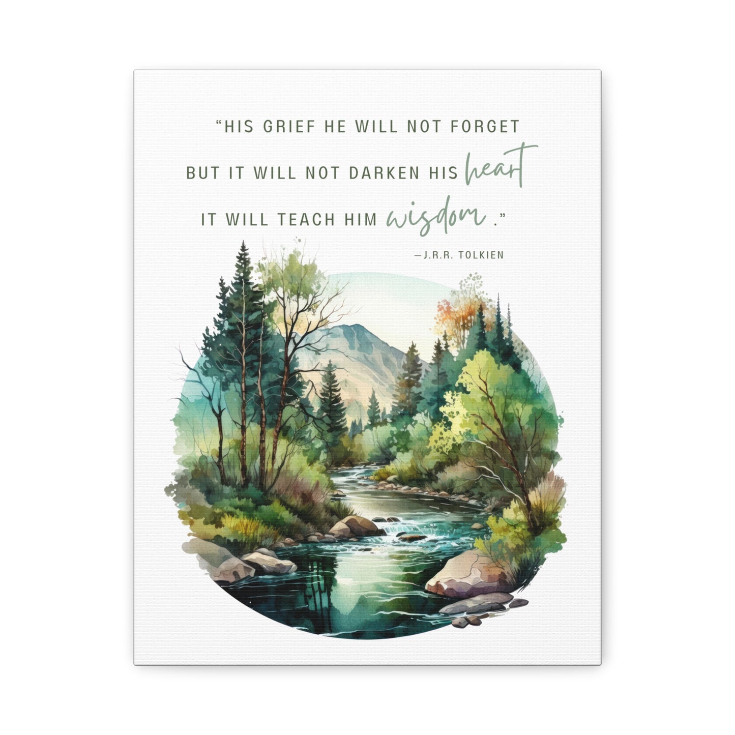 His Grief Will Teach Him Wisdom Canvas Gallery Wrap - Lord of the Rings Wall Art