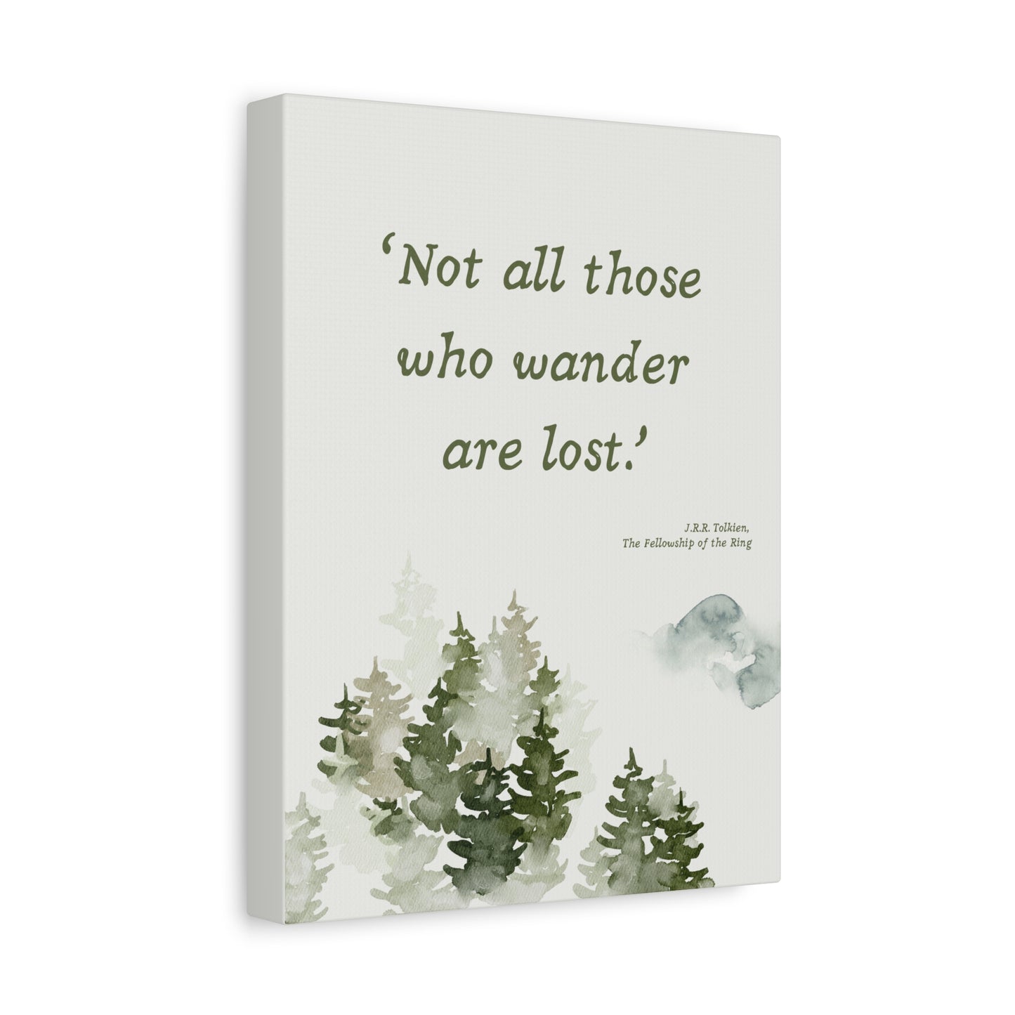 Not All Who Wander Tolkien Quote - Lord of the Rings Canvas Wall Art