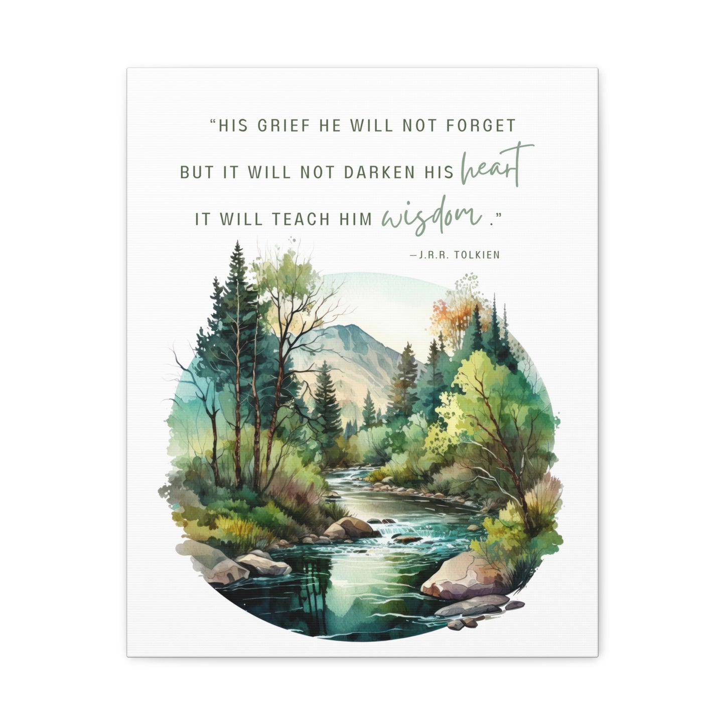 His Grief Will Teach Him Wisdom Canvas Gallery Wrap - Lord of the Rings Wall Art