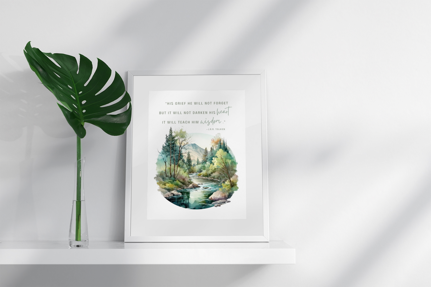 "His Grief He Will Not Forget" Tolkien Quote - Lord of the Rings Art Print