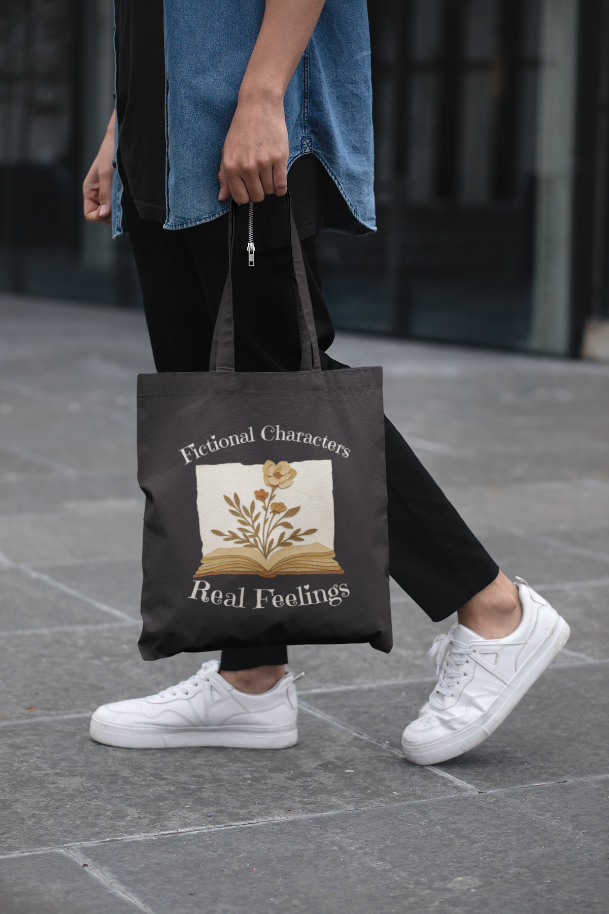 Fictional Characters Real Feelings Canvas Tote Bag