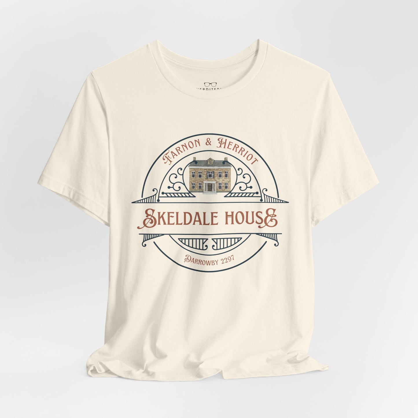 Skeldale House T-shirt with Character Names on Back - All Creatures Great and Small