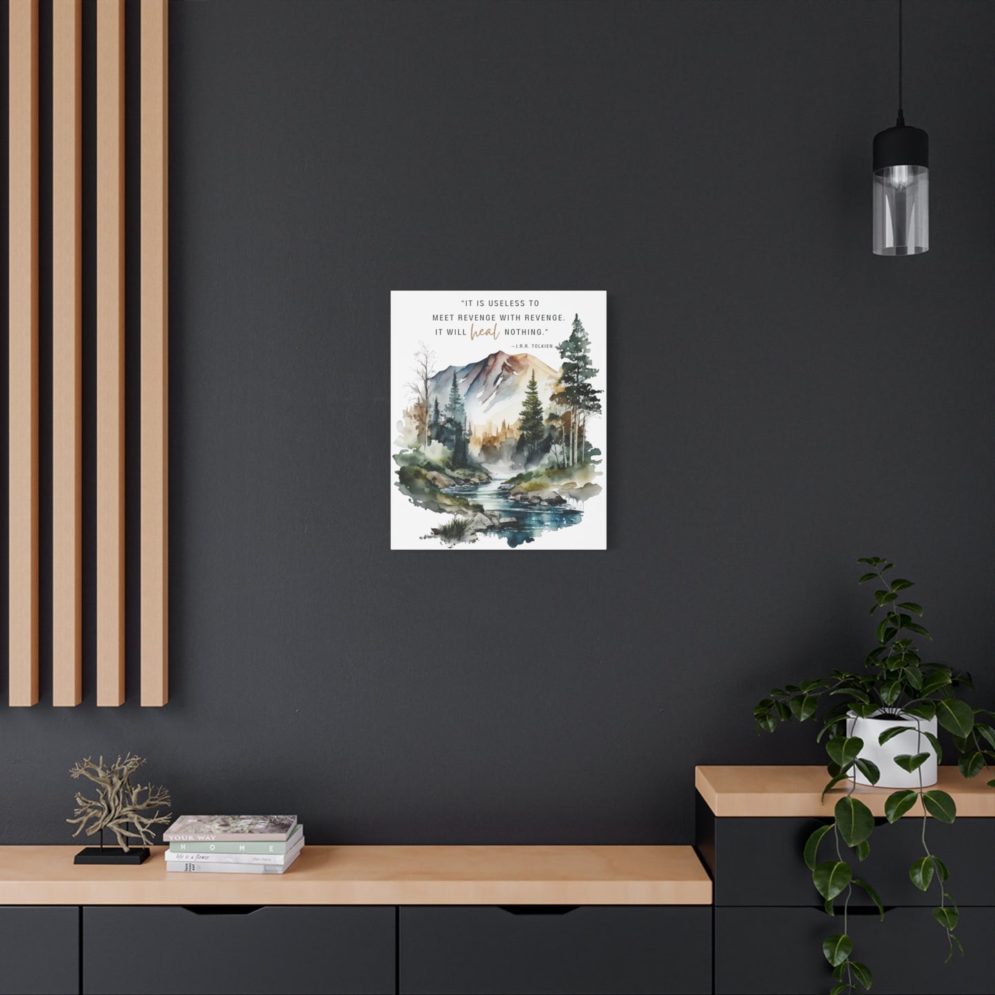 It Is Useless To Meet Revenge With Revenge Canvas Gallery Wrap - Tolkien Quote Wall Art