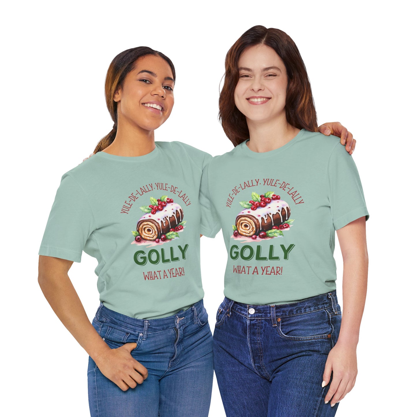 Golly What A Year (Yule Log Version) - Christmas T-Shirt