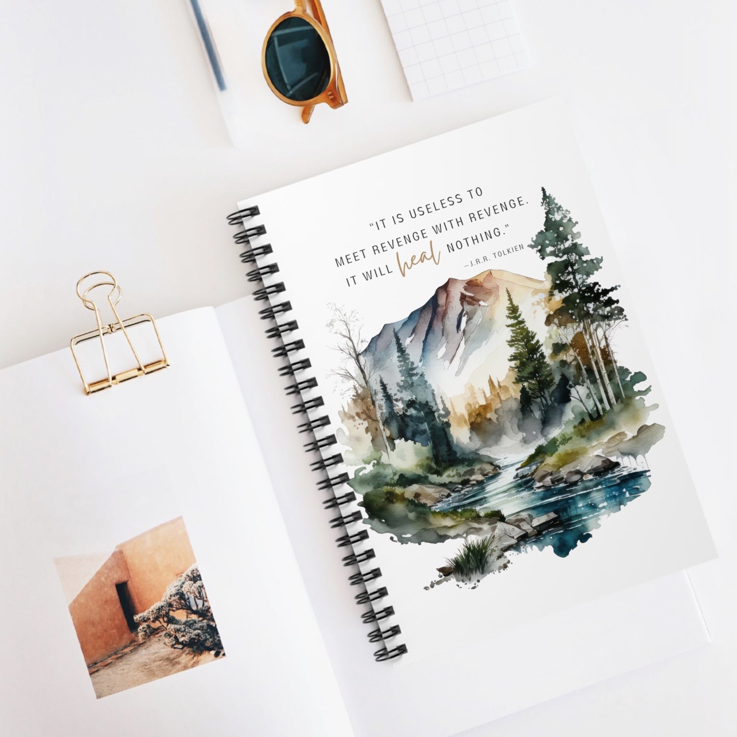 Tolkien Quote Spiral Notebook - Lord of the Rings Fan Journal