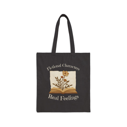 Fictional Characters Real Feelings Canvas Tote Bag