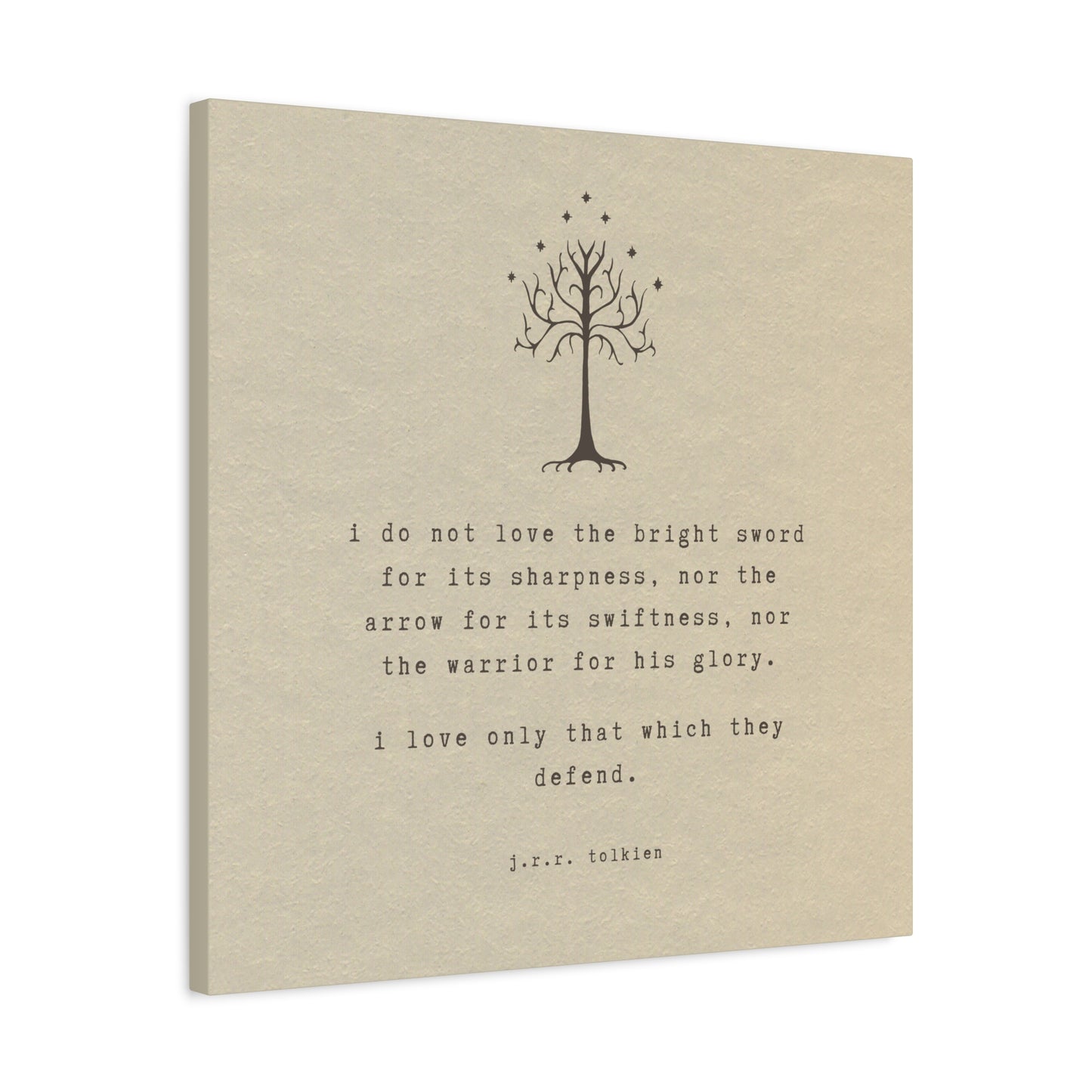 I Do Not Love The Sword Quote Canvas - Lord of the Rings Art