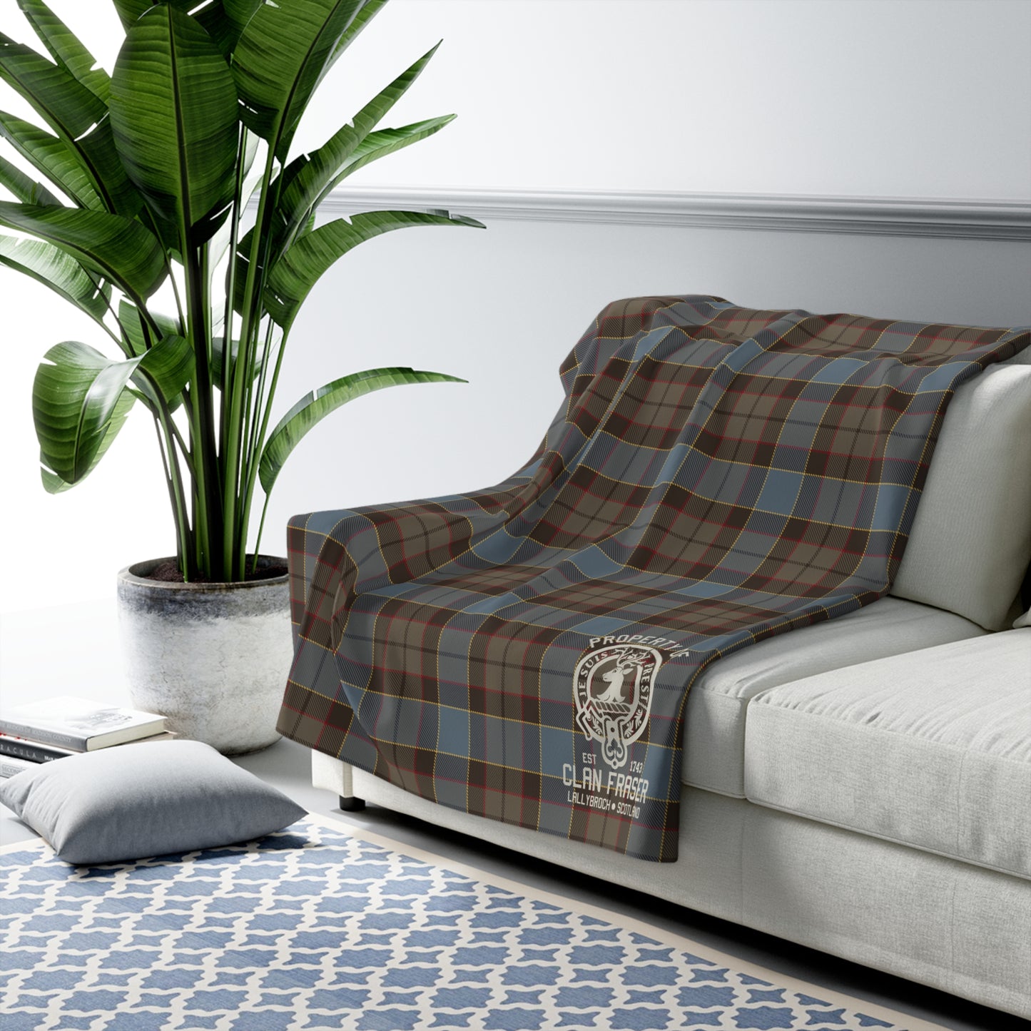 Fraser Tartan Sherpa Fleece – Outlander Blanket