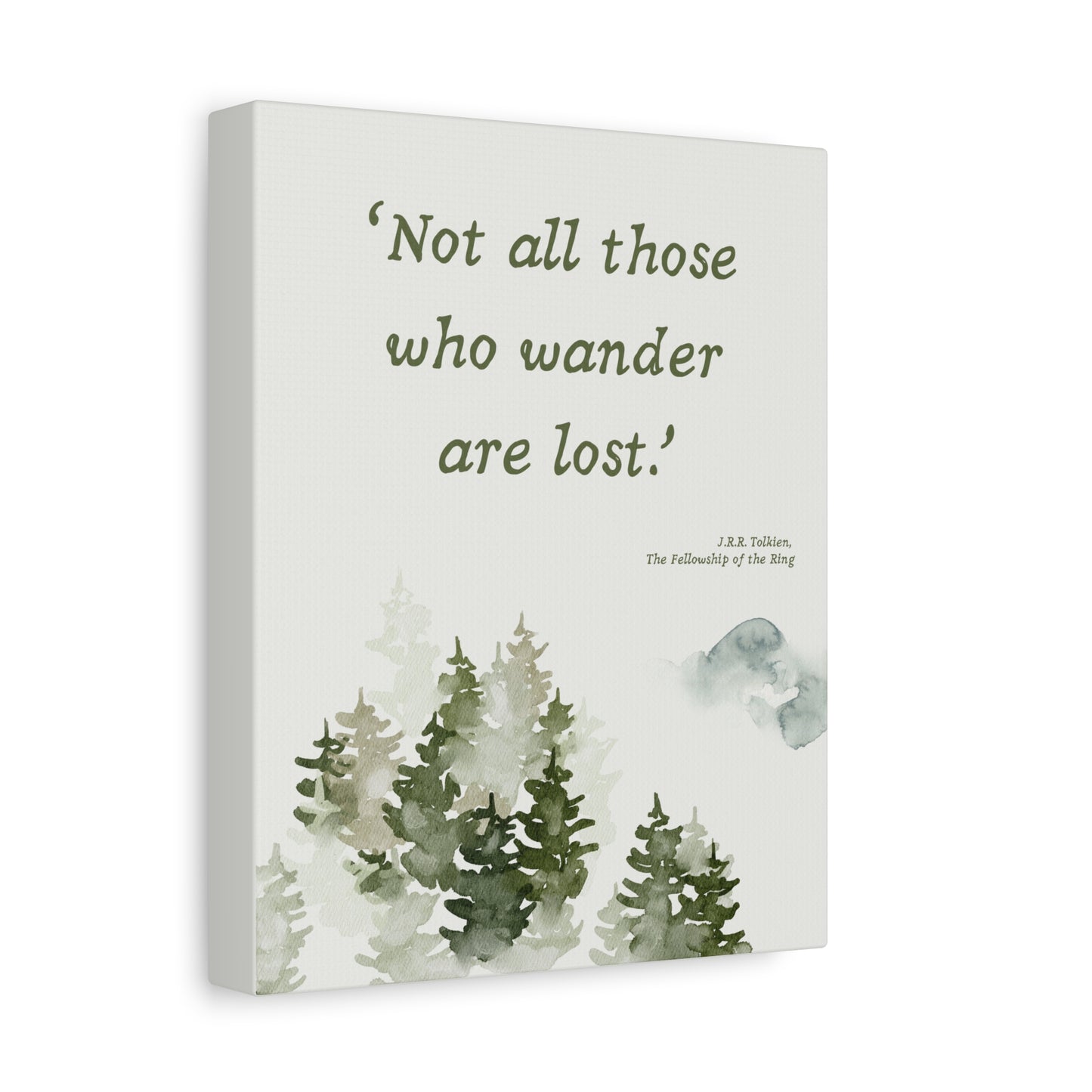 Not All Who Wander Tolkien Quote - Lord of the Rings Canvas Wall Art