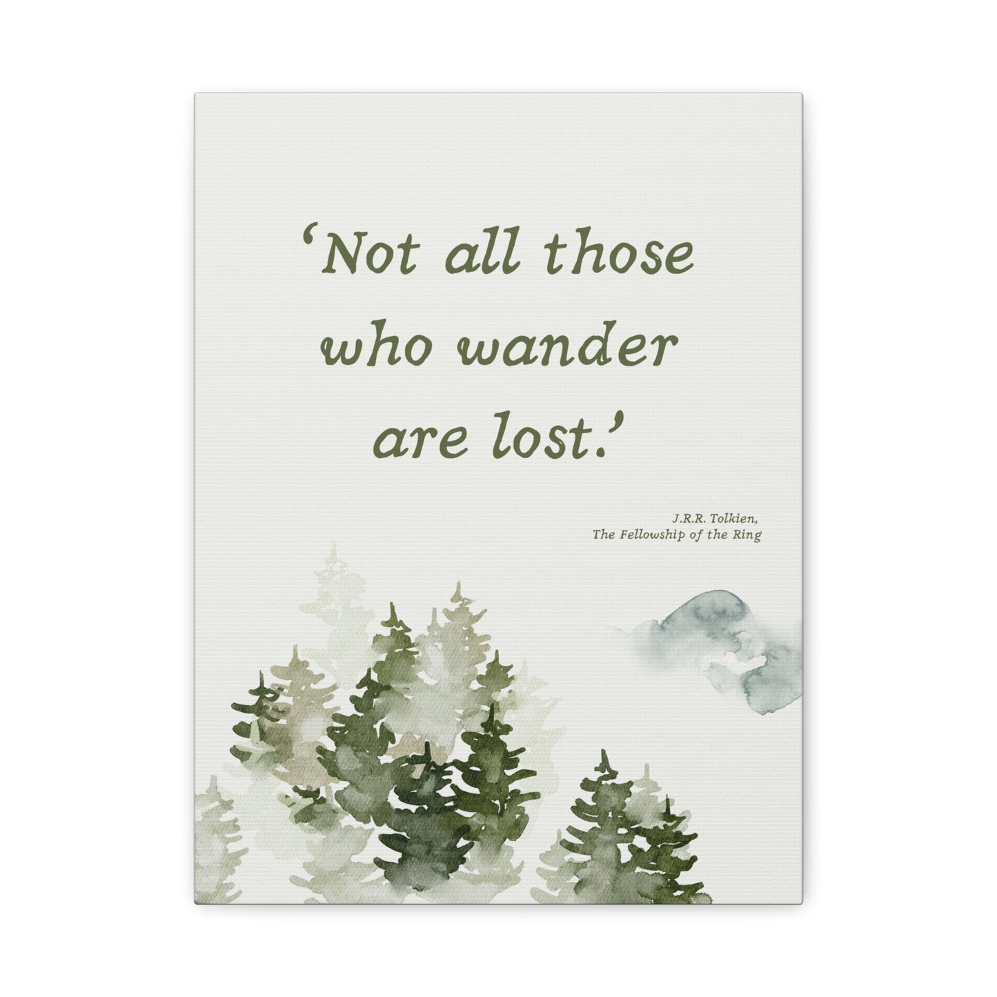 Not All Who Wander Tolkien Quote - Lord of the Rings Canvas Wall Art