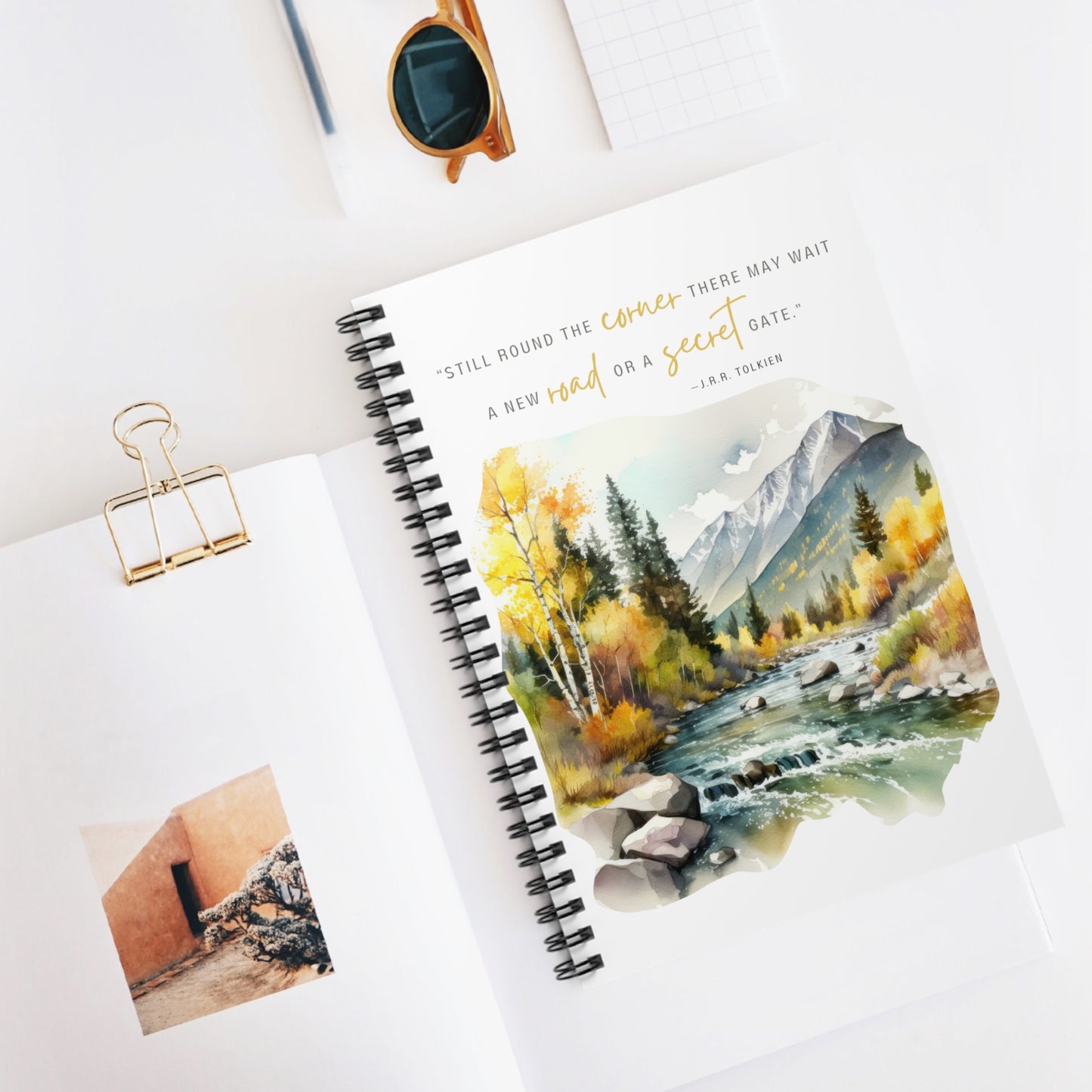 Still Round The Corner Spiral Notebook - Tolkien Quote, Lord of the Rings Journal