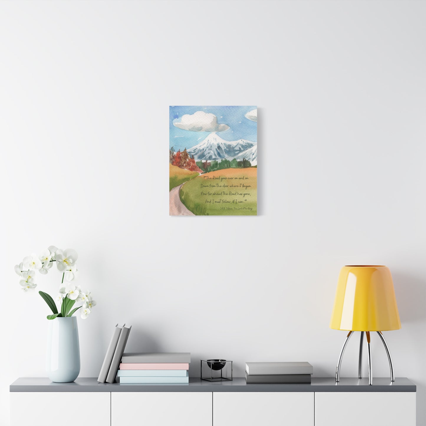 The Road Goes Ever On Tolkien Quote - Lord of the Rings Canvas Wall Art