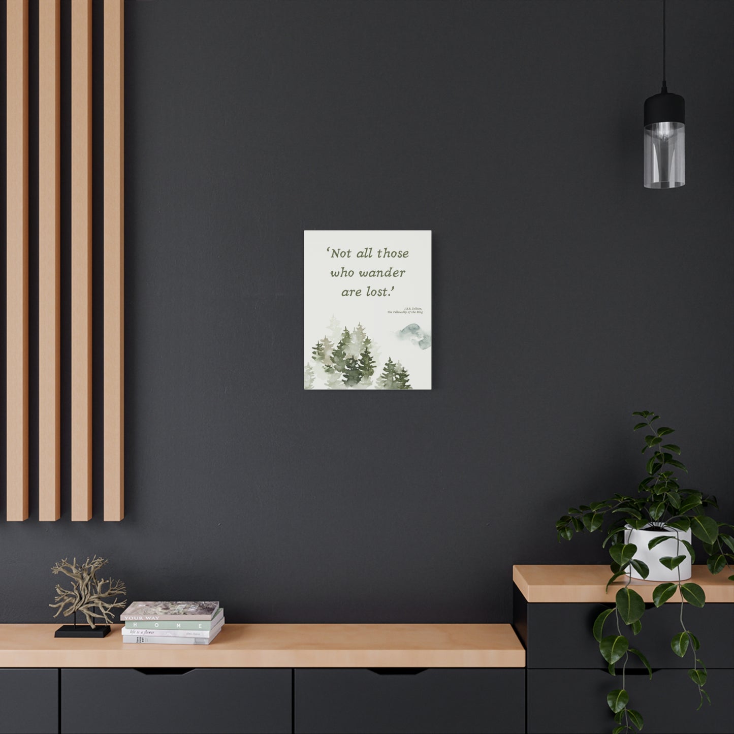Not All Who Wander Tolkien Quote - Lord of the Rings Canvas Wall Art