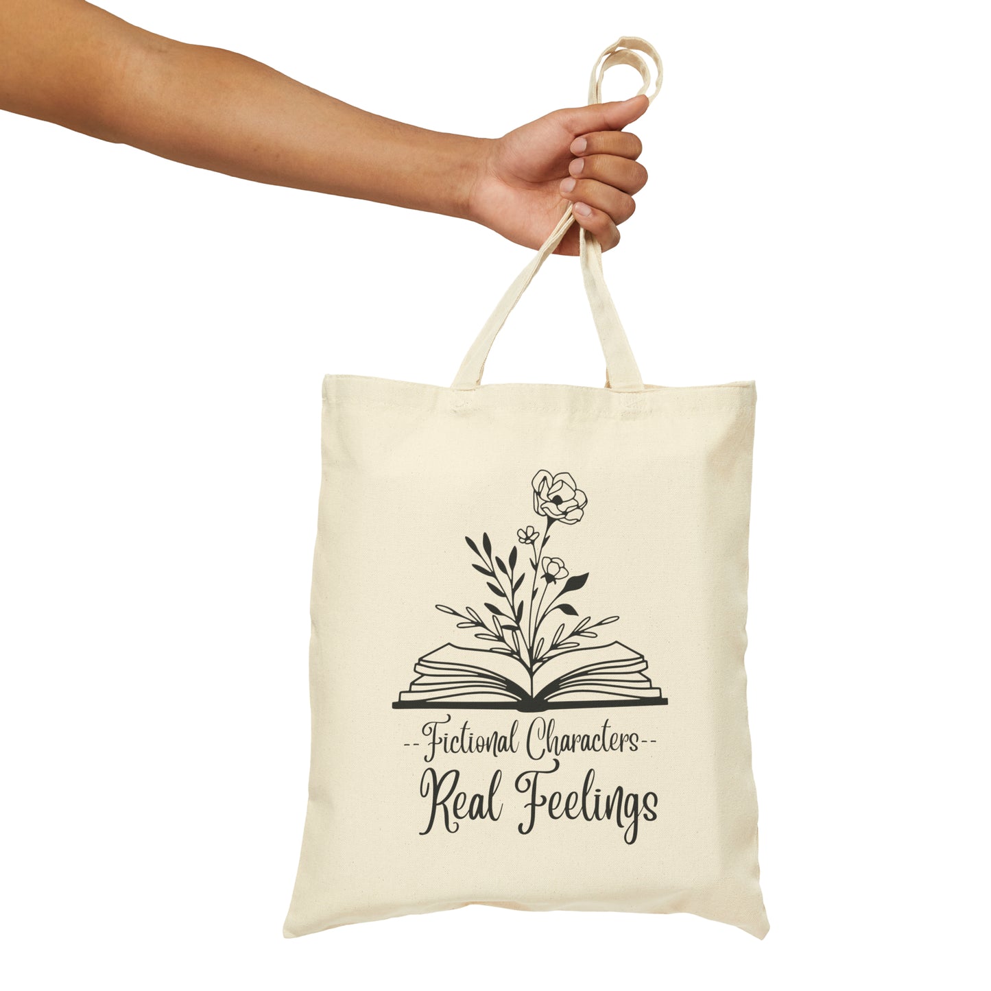 Fictional Characters Real Feelings Canvas Tote Bag
