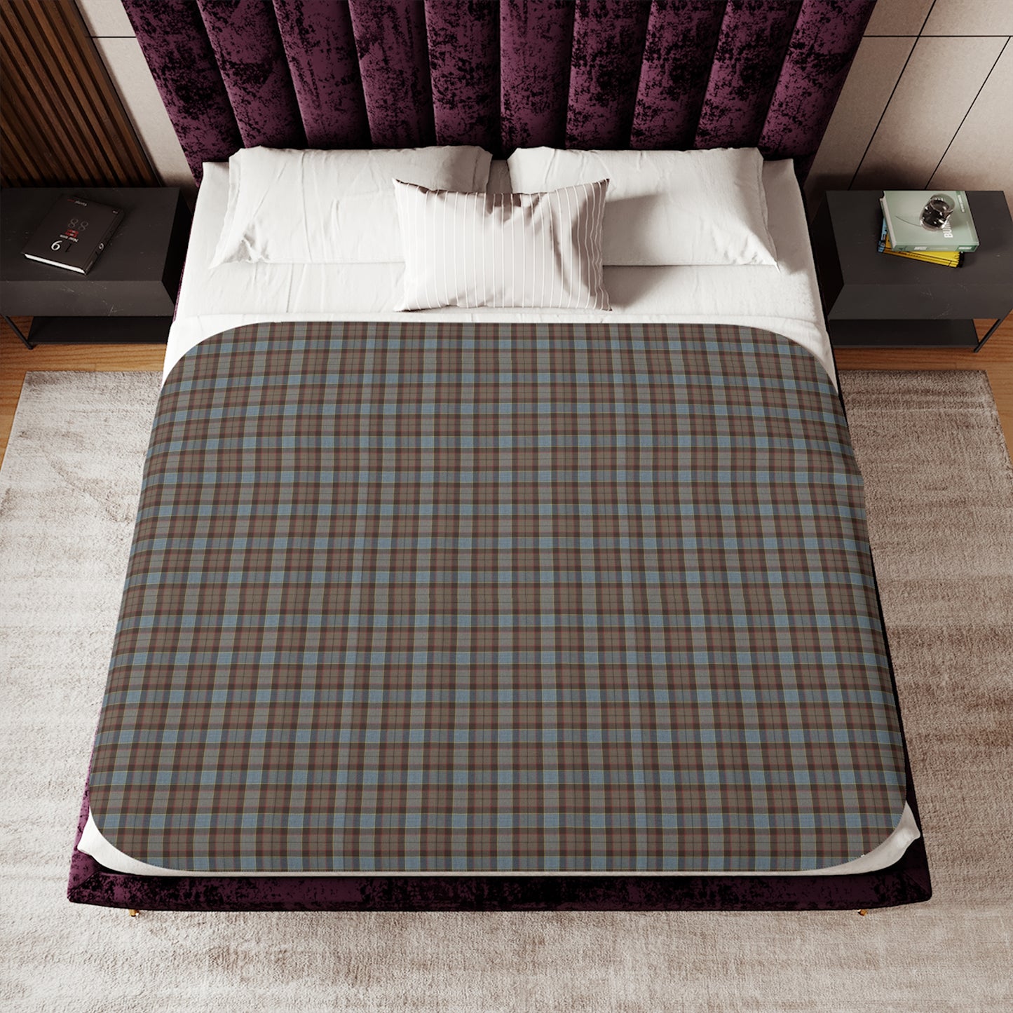 Outlander Fraser Tartan Sherpa Blanket, Two Colors