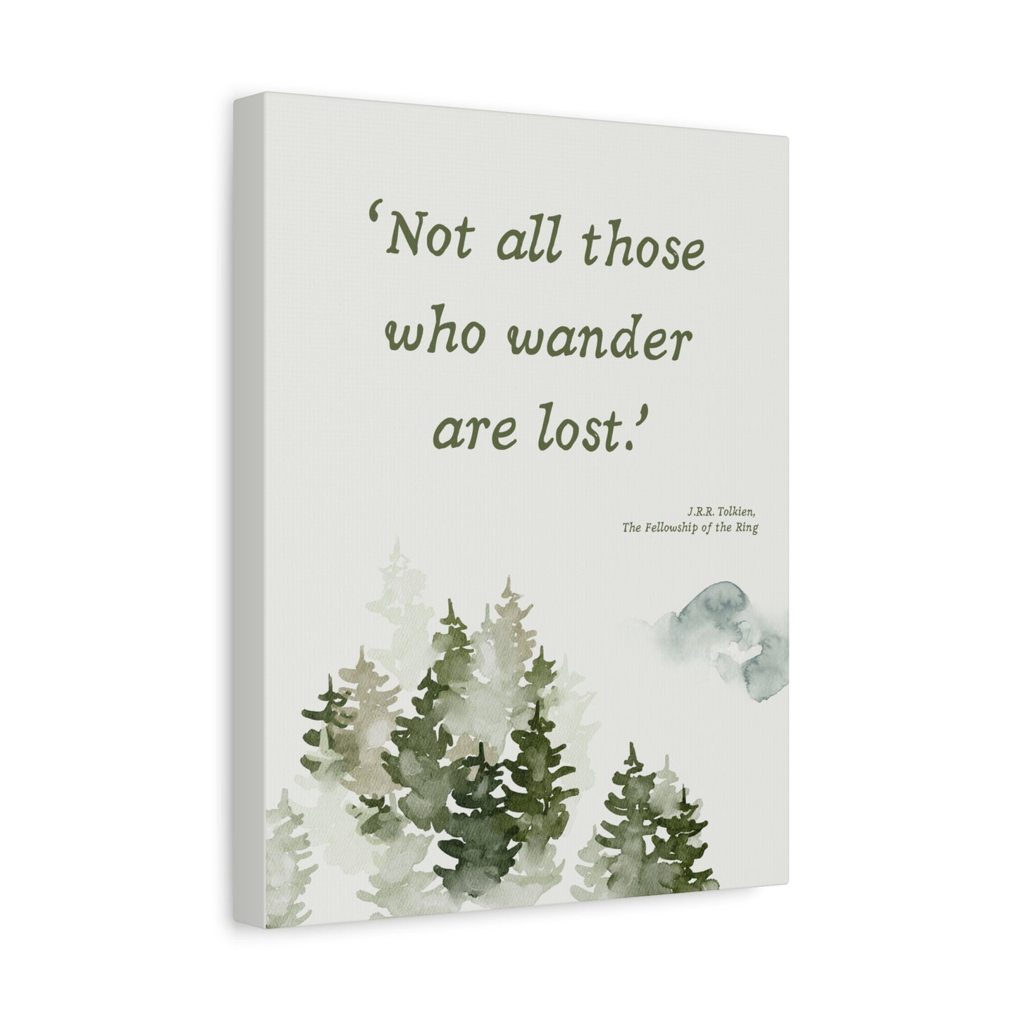 Not All Who Wander Tolkien Quote - Lord of the Rings Canvas Wall Art