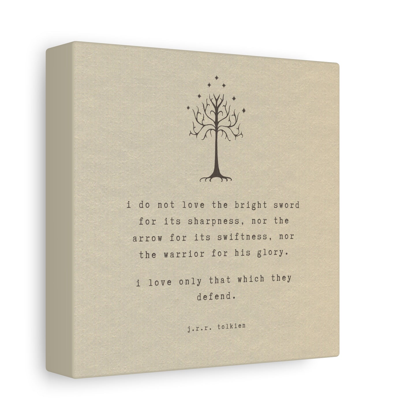 I Do Not Love The Sword Quote Canvas - Lord of the Rings Art