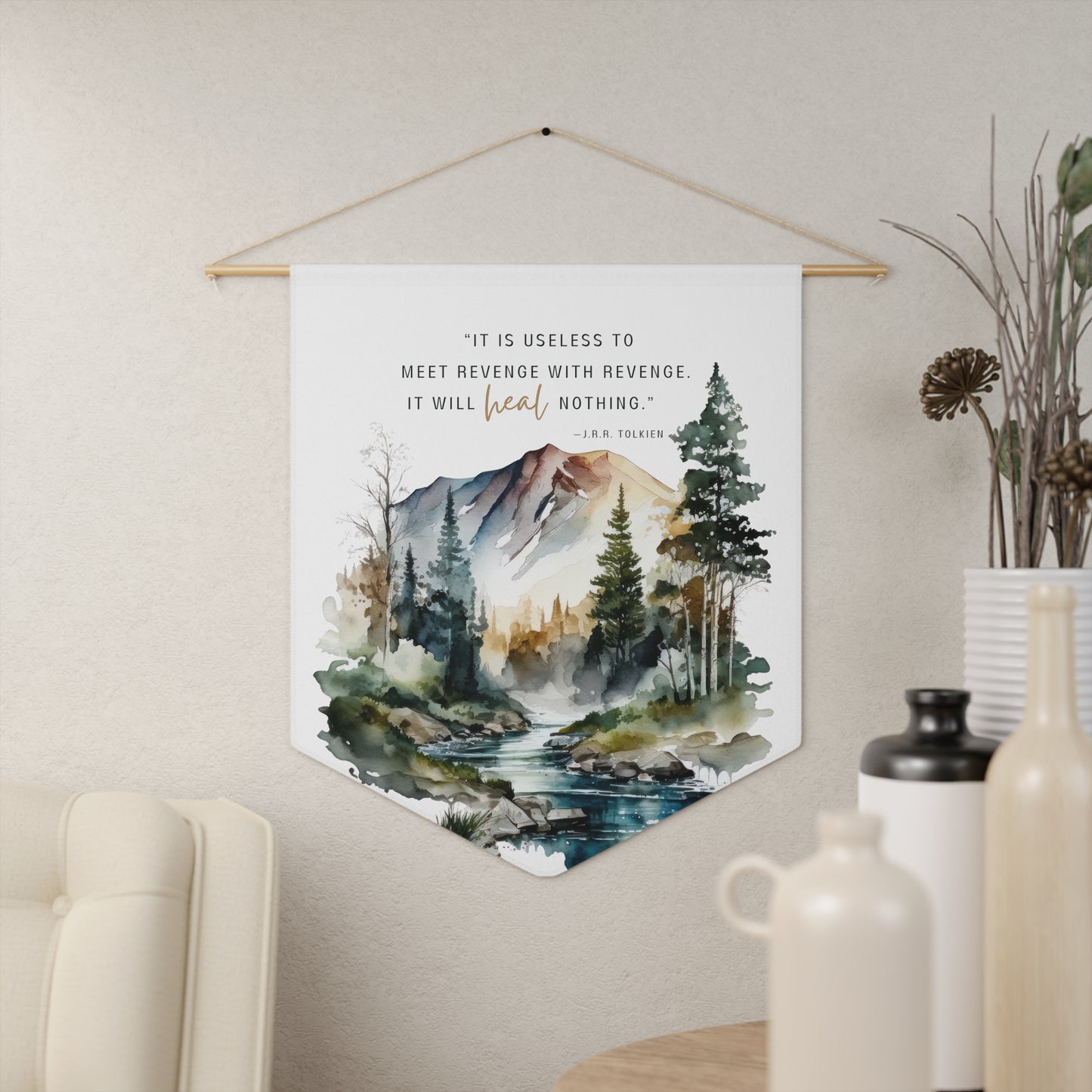 Tolkien Quote Pennant - Lord of the Rings Wall Art