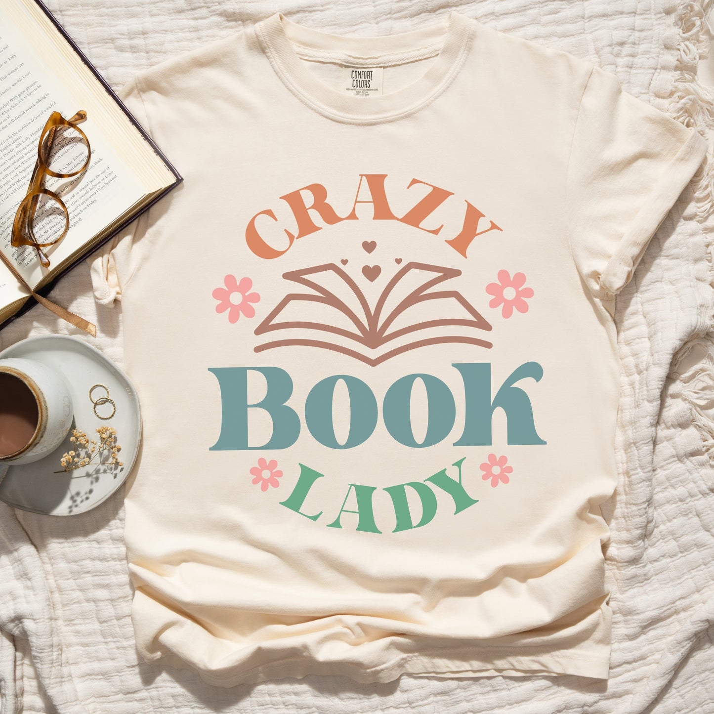 crazy book lady shirt