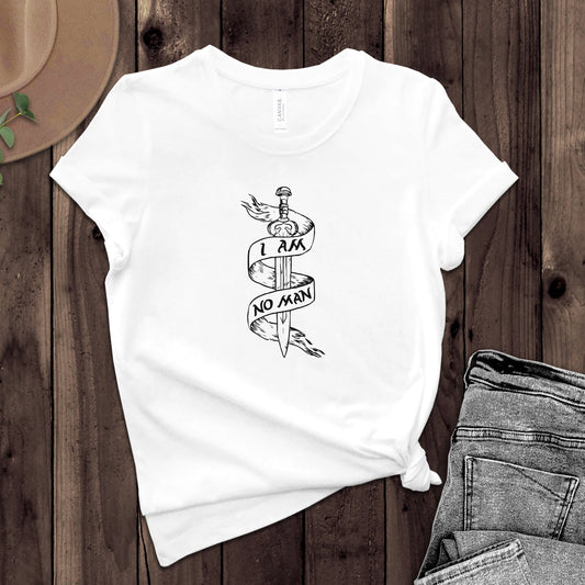 i am no man shirt