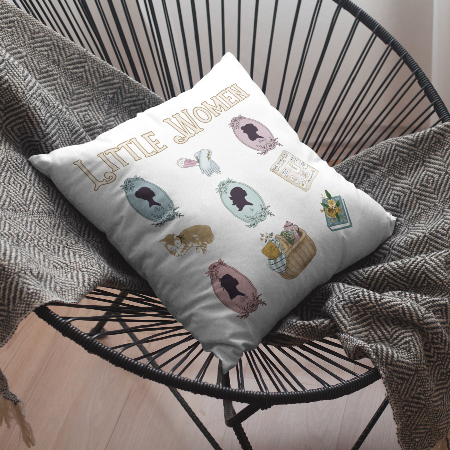 little women throw pillow