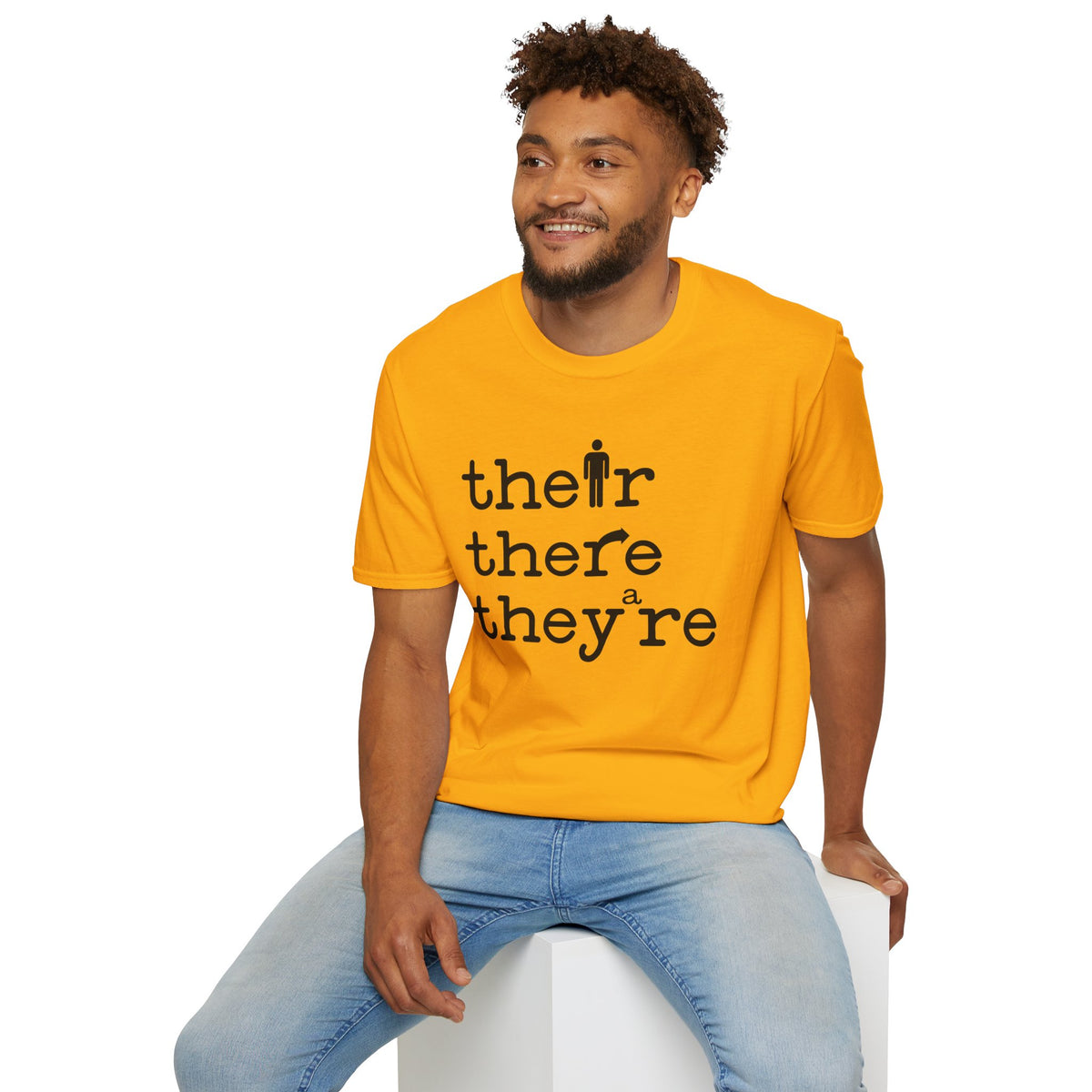 Their, There, They're Softstyle T-Shirt - Nerd Stuff
