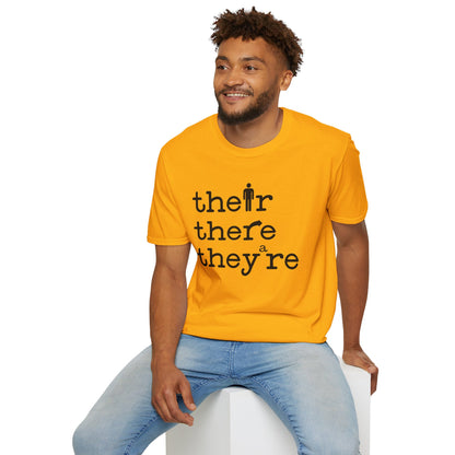 Their, There, They're Softstyle T-Shirt - Nerd Stuff