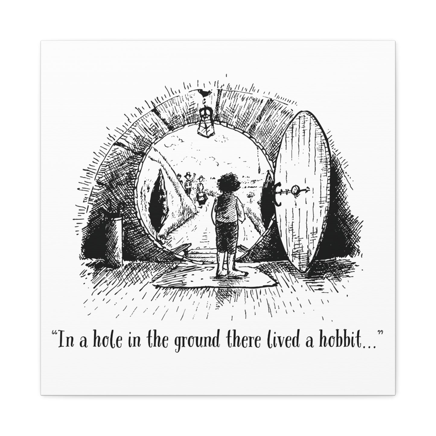 In a Hole in the Ground There Lived a Hobbit - Lord of the Rings Canvas Wall Art