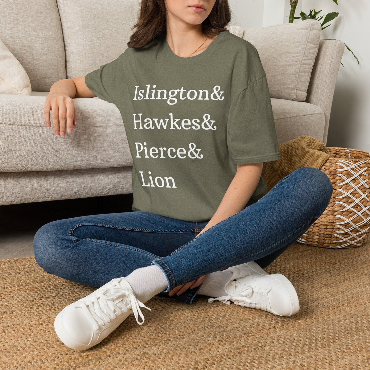 Emma M. Lion Character Names - Book Lovers Softstyle T-Shirt