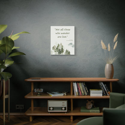 Not All Who Wander Tolkien Quote - Lord of the Rings Canvas Wall Art