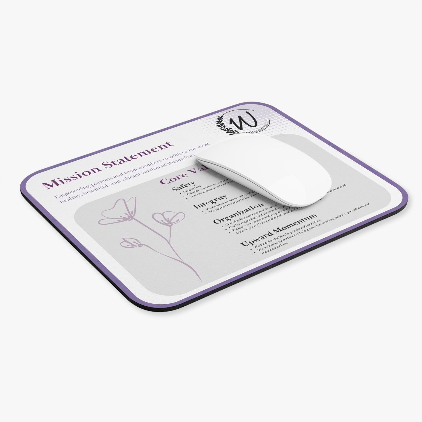 Wholesome Health Mission Statement Mouse Pad