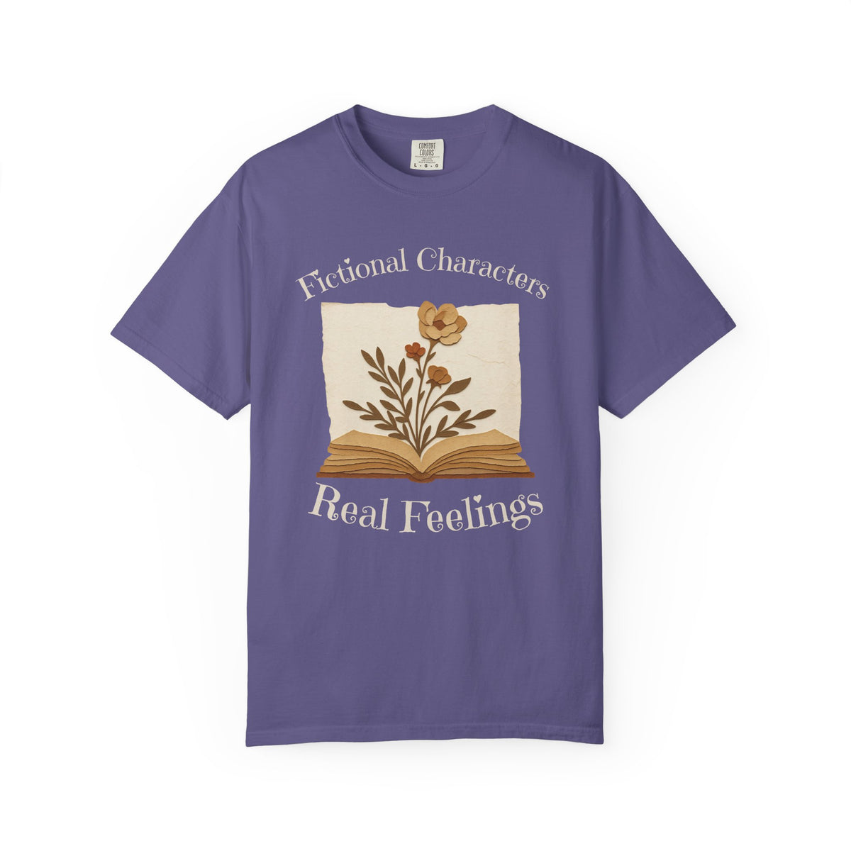 Fictional Characters Real Feelings - Book Lovers T-shirt