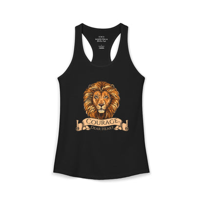 Aslan Courage Dear Heart - Chronicles of Narnia Racerback Tank Top