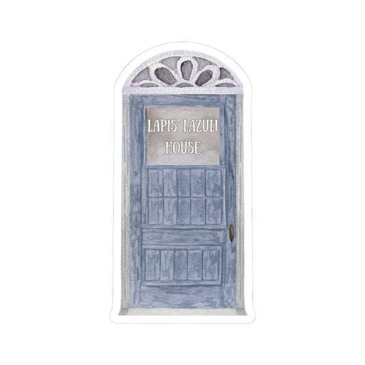 Lapis Lazuli House Front Door - Emma M Lion Sticker