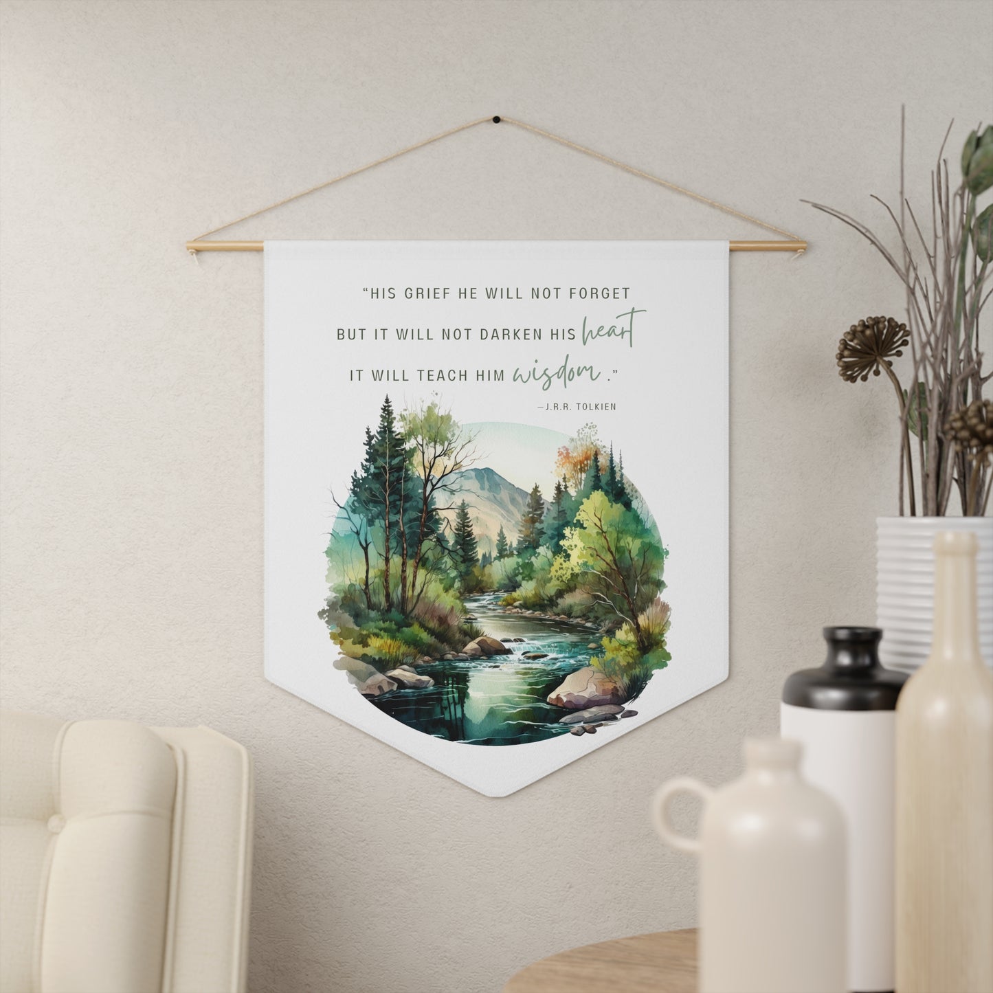 His Grief Will Teach Him Wisdom Wall Pennant - Lord of the Rings Art