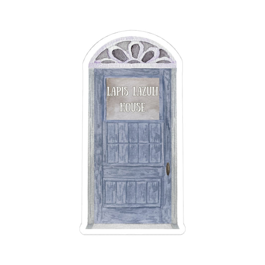 Lapis Lazuli House Front Door - Emma M Lion Sticker