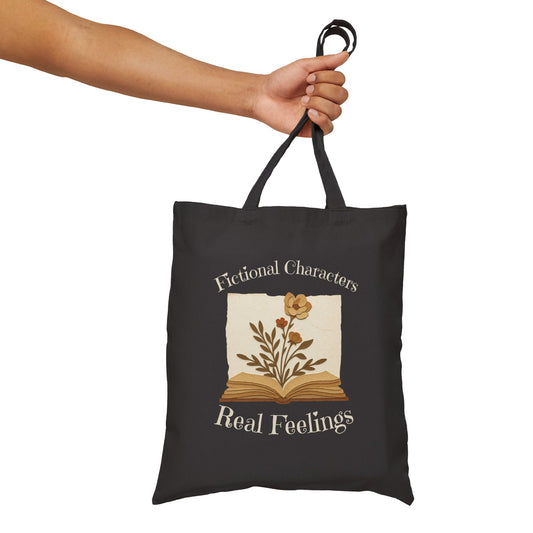 Fictional Characters Real Feelings Canvas Tote Bag
