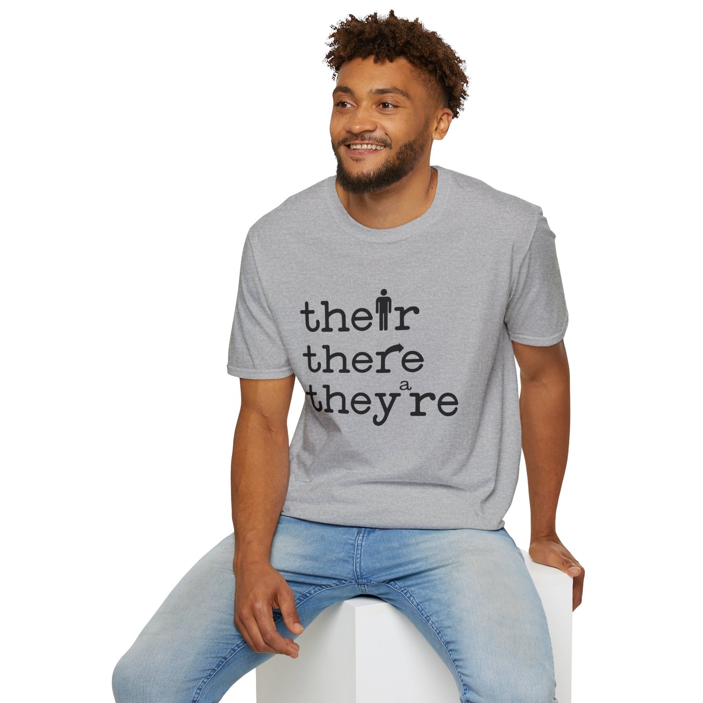 Their, There, They're Softstyle T-Shirt - Nerd Stuff