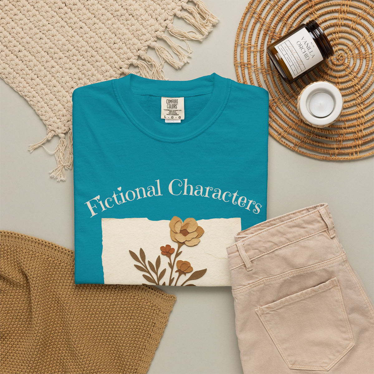 Fictional Characters Real Feelings - Book Lovers T-shirt