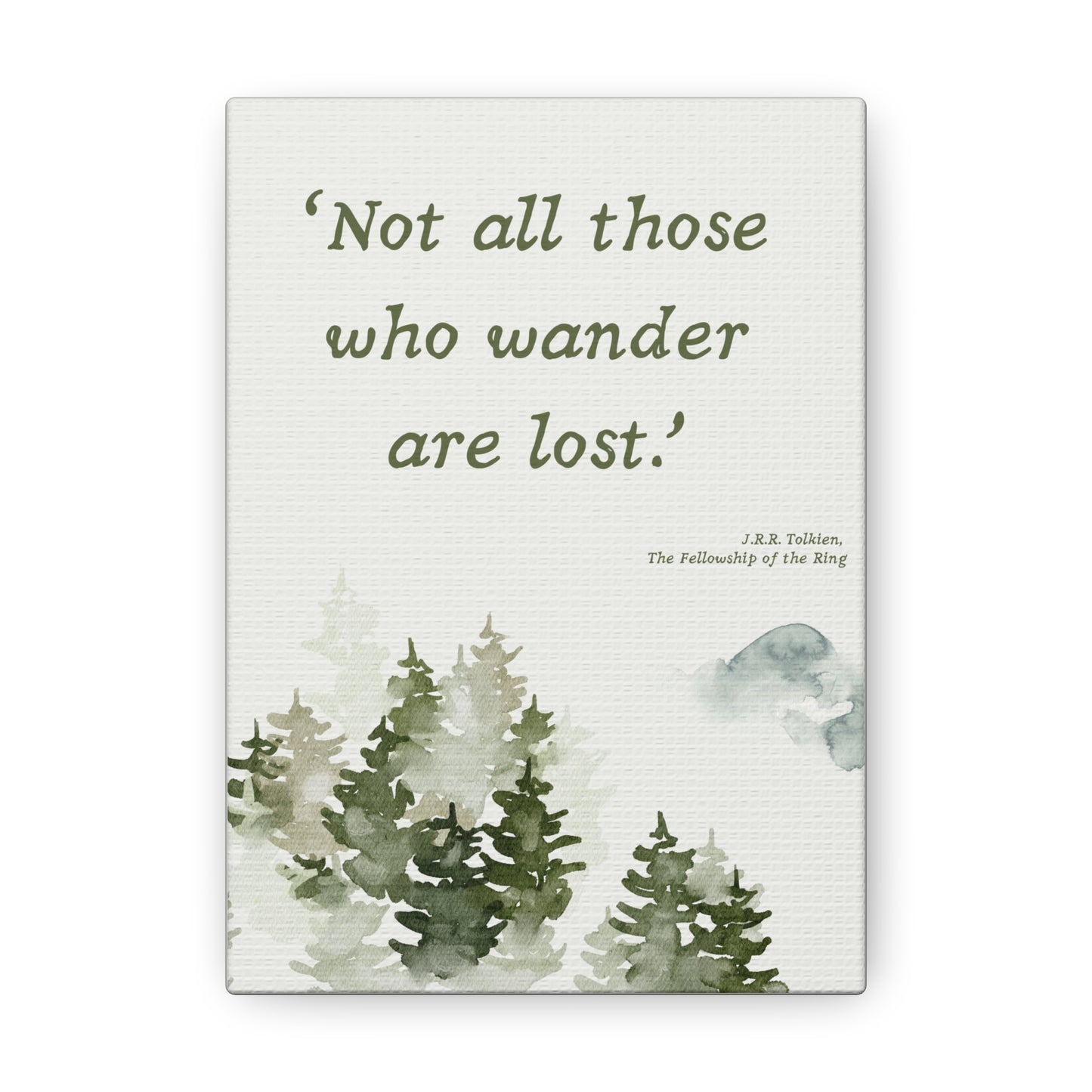 Not All Who Wander Tolkien Quote - Lord of the Rings Canvas Wall Art