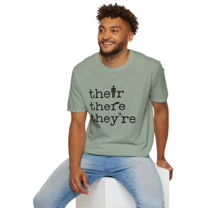 Their, There, They're Softstyle T-Shirt - Nerd Stuff